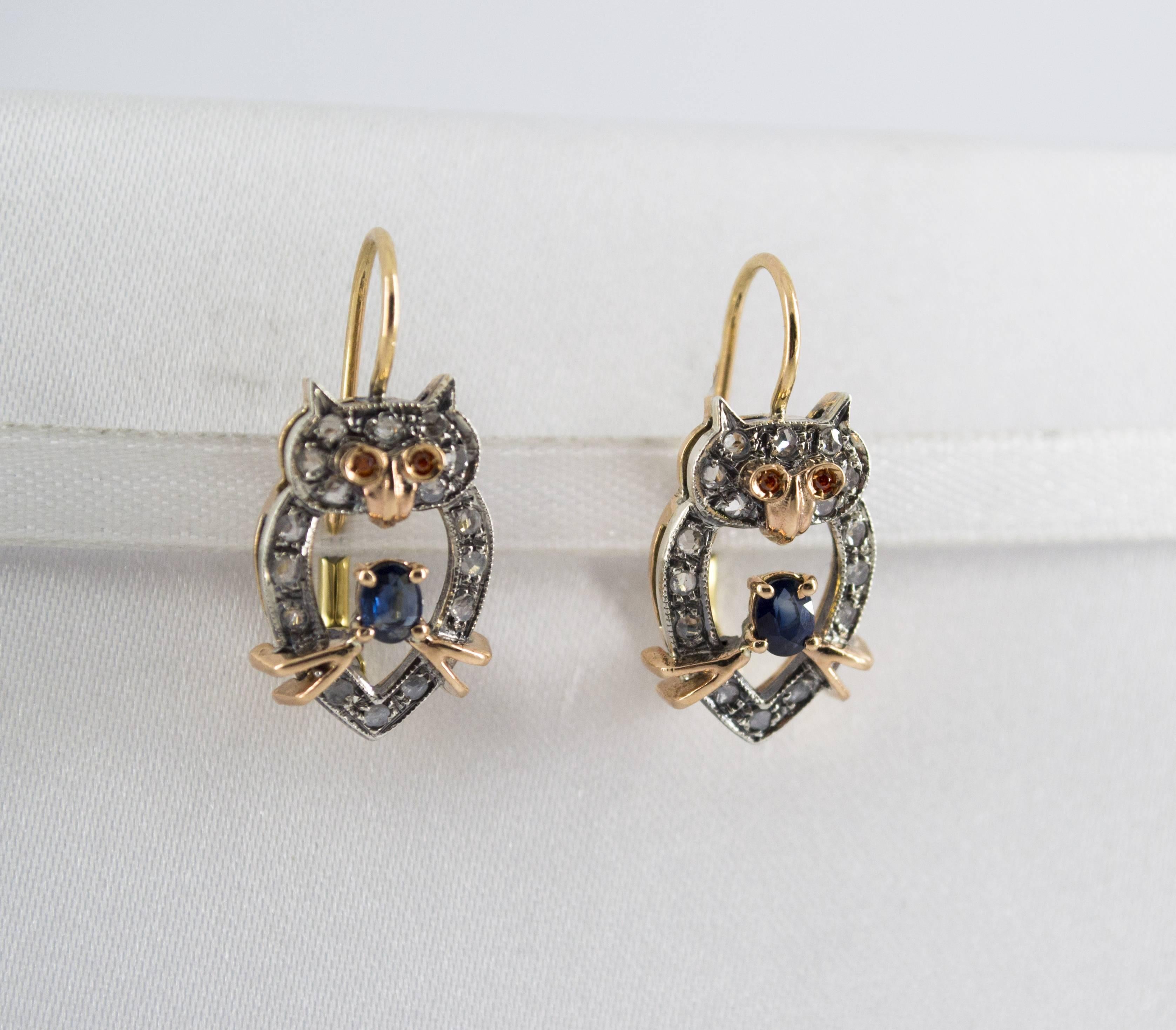 These Earrings are made of 9K Yellow Gold and Sterling Silver.
These Earrings have 0.20 Carats of Diamonds.
These Earrings have 0.02 Carats of Rubies.
These Earrings have a 0.50 Carats Blue Sapphire.
They're also available with a 0.50 Carat Emerald