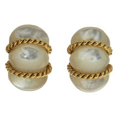 Valentin Magro Mother-of-Pearl Gold Shrimp Earrings 12