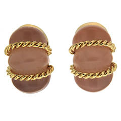 Rose Quartz Shrimp Earrings 9