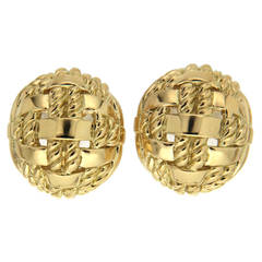 Gold Rope Overlap Earrings 12