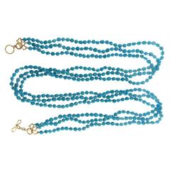 Multi-Strand Turquoise Nuggets Necklace 2
