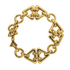 Valentin Magro Geometric Triangular Motif Gold Bracelet 