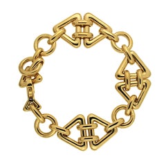 Valentin Magro Geometric Triangular Motif Gold Bracelet
