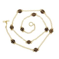 Doppio Smokey Topaz Necklace 1