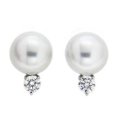 South Sea Pearl Diamond Gold Earrings 6