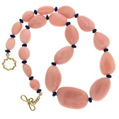 Valentin Magro Rare Peruvian Opal Lapis Rondelles Gold Necklace