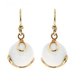 Carina White Jade Gold Earrings 9