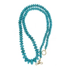 Rare Sleeping Beauty Turquoise Roundel Necklace