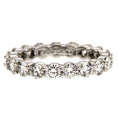 2.8 Carat Diamond Platinum Eternity Band 6