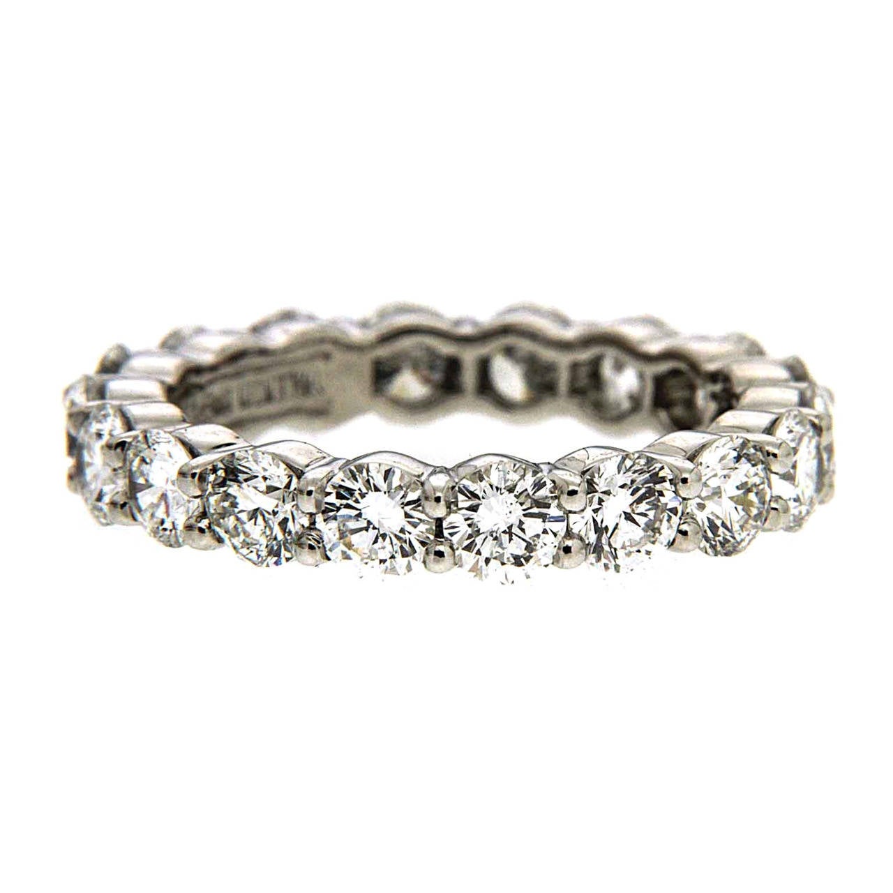 Diamond Eternity Ring in Platinum For Sale at 1stdibs