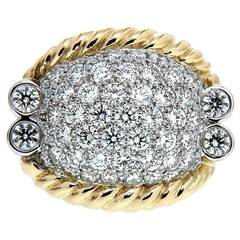 Triple Rope Diamond Gold Ring 10