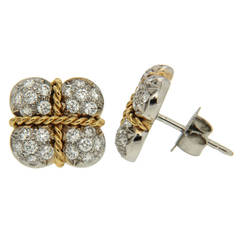 Diamond Gold Platinum Gift Box Earrings 3