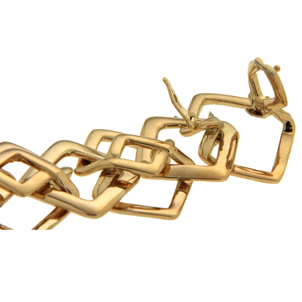 Valentin Magro Gold Square Link Bracelet In New Condition In New York, NY