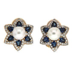 Valentin Magro Pearl Sapphire Diamond Gold Ear Clips 5
