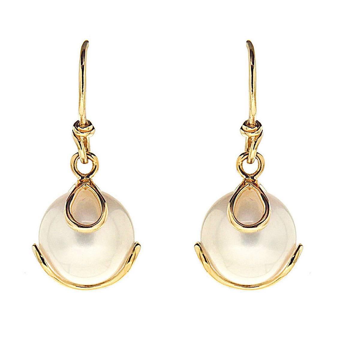 Carina Fresh Water Pearl Gold French Wire Earrings