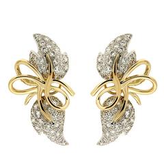 Valentin Magro Diamond Gold Leaf Earrings 7