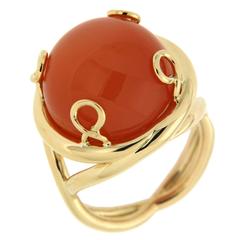 Orange Moonstone Gold Ring 9