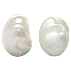 Freshwater Baroque Pearl 18K Yellow Gold Earrings