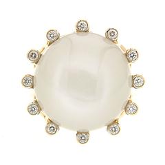 La Luna Moonstone Gold Ring 5
