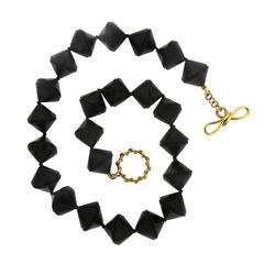 Black Jet Cones gold Necklace 7