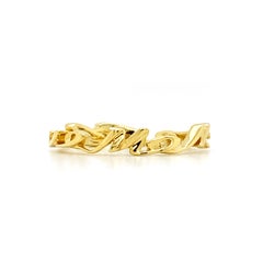 18K Yellow Gold Script Letter I Love Me More Ring