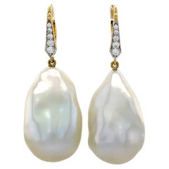 Boucles d'oreilles perles baroques d'eau douce