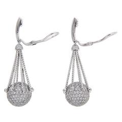 Diamond Pave Gold Ball Earrings