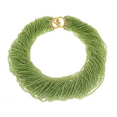 Multi-Strand Peridot Beads Necklace 11