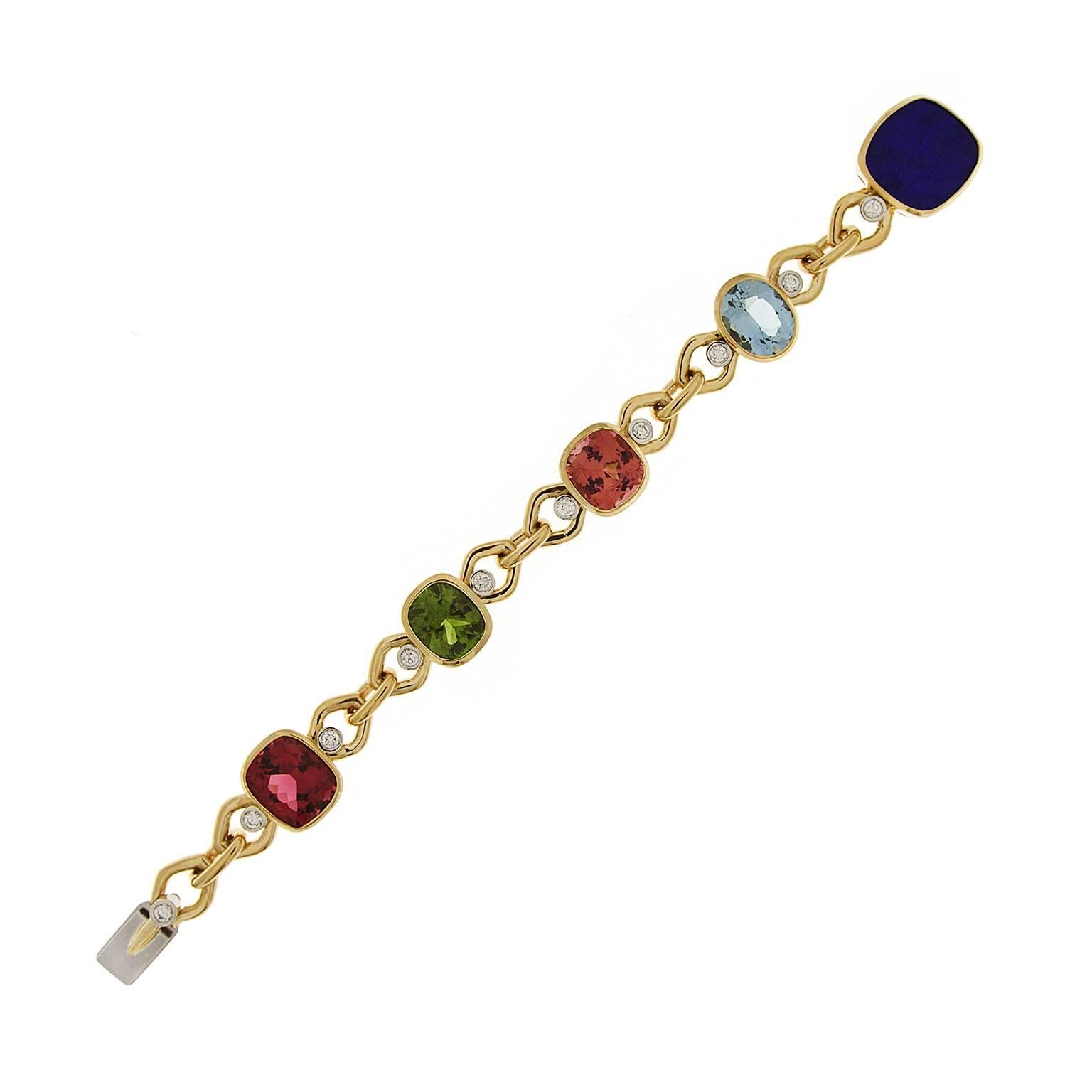 multi color stone bracelet