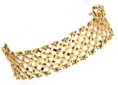 Valentin Magro Woven Lattice Gold Flexible Bracelet