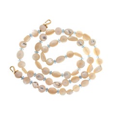 Valentin Magro Mother-of-Pearl and Aquamarine Necklace