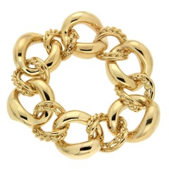 Valentin Magro Twisted Wire and Oval Link Gold Bracelet