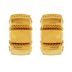 Valentin Magro Retro High Polish Small Gold Shrimp Earrings