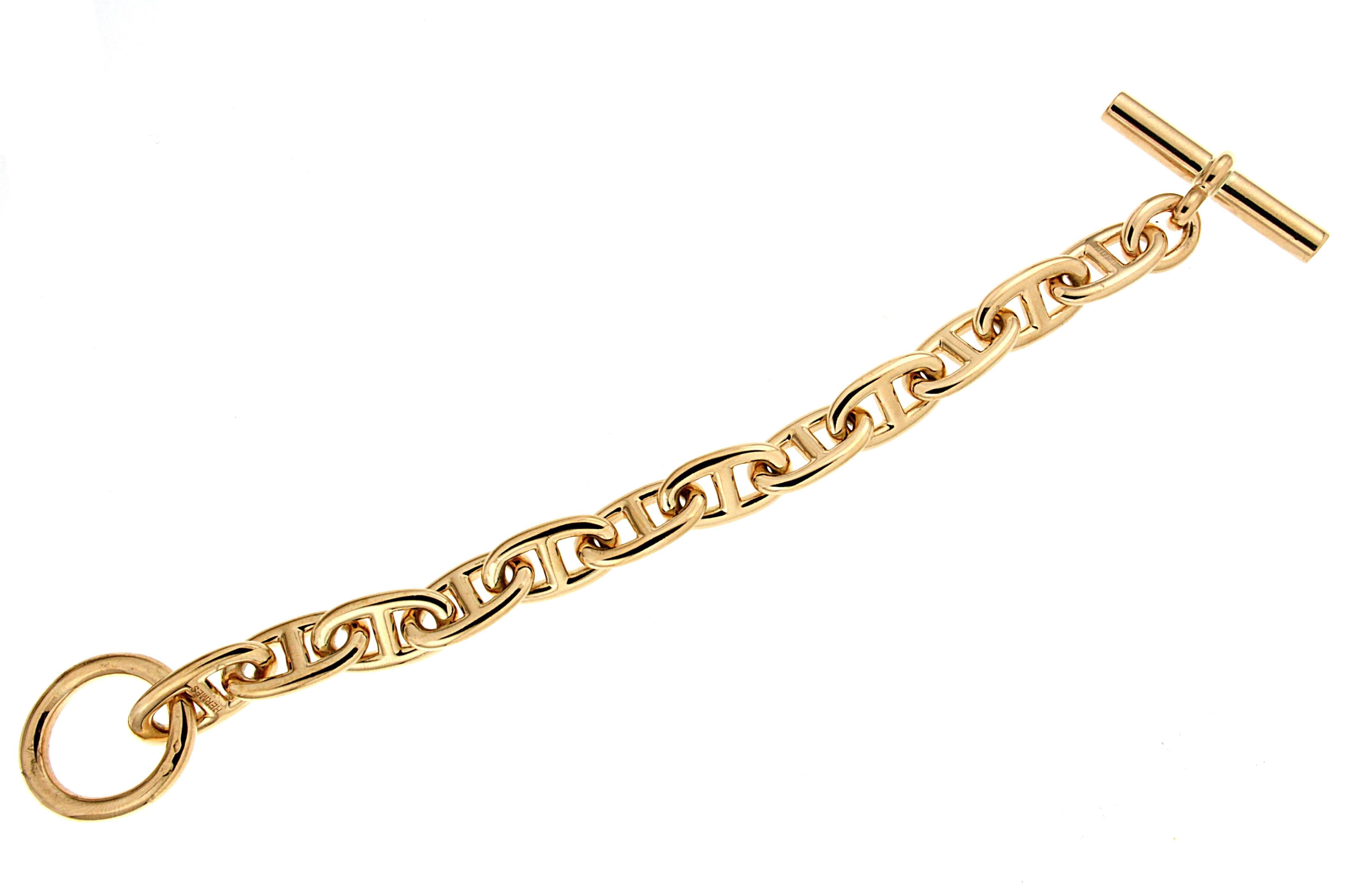 hermes gold link bracelet