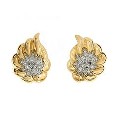 Diamond gold Fireball Earrings