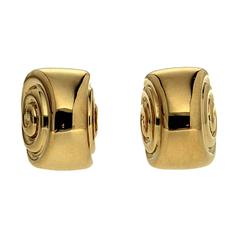 gold Double sided swirl earrings 10