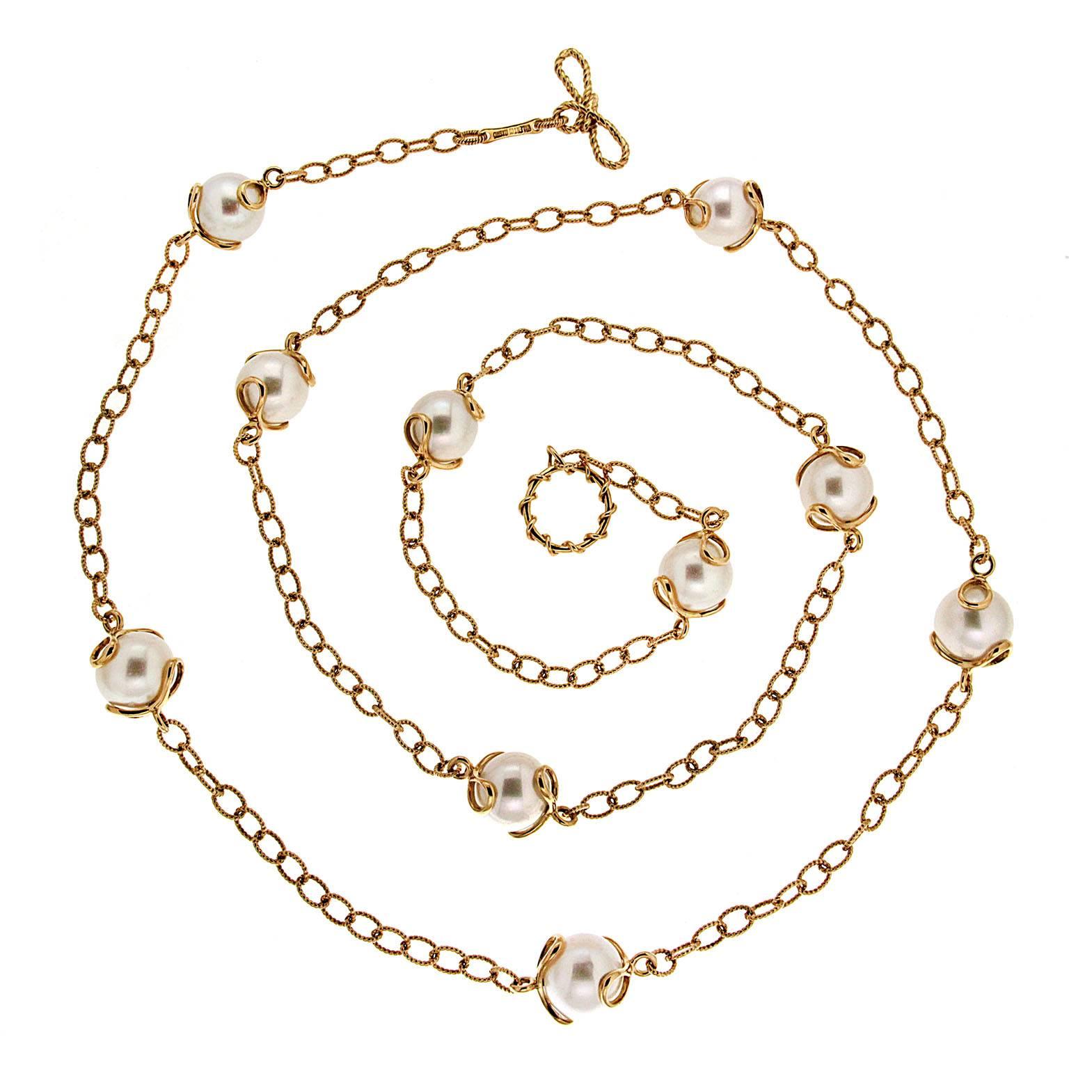 Carina Fresh Water Pearl Gold Necklace