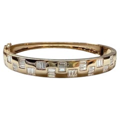 Criss Cross Baguette Diamant-Armreif