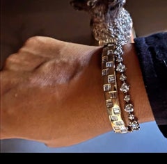 Criss Cross Baguette Diamant-Armreif