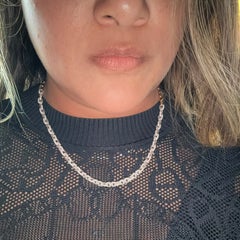 Half Moon Pave Diamond Link Necklace 18 inches