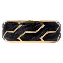 David Yurman 18k Gold Forged Carbon Unisex Band Size 7