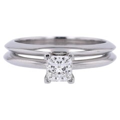 Tiffany & Co. Princess Cut Diamond Engagement Ring & Wedding Band