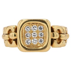 Vintage Van Cleef & Arpels Diamond & 18k Gold Link Ring