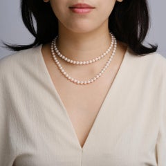 Mikimoto 31.5-Inch AAA Akoya Cultured Pearl Necklace, Sterling Silver