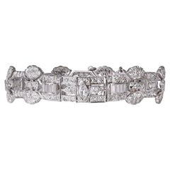 Bracelet Art déco en platine et diamants, 8,26 ct, G-I VS, vers les années 1920