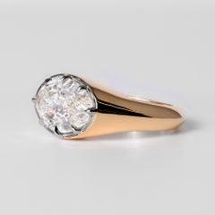 Belrose Jewelers 3CT Oval Diamond EGL Certified Gold Sideways Set Solitaire Ring