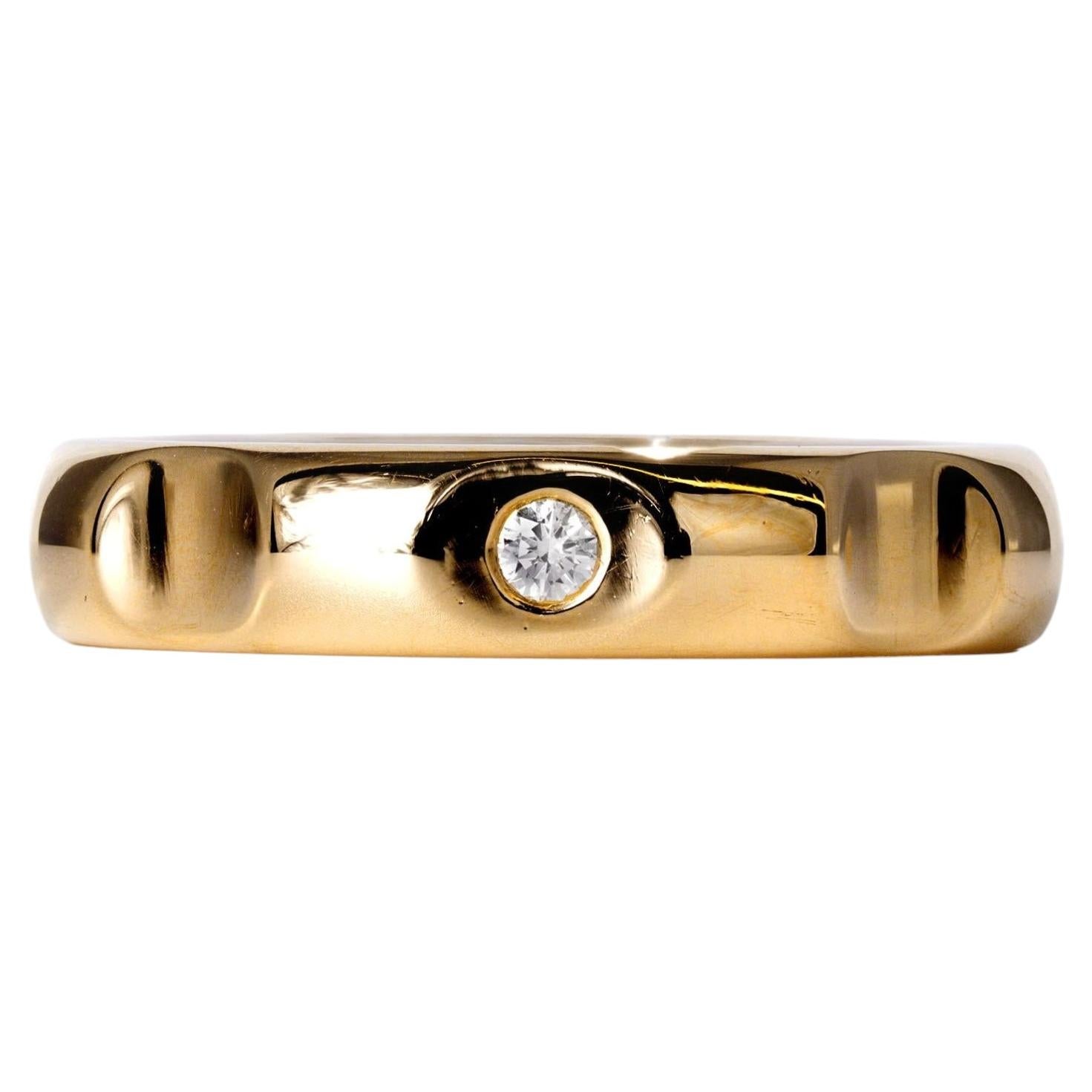 Tiffany & Co Paloma Picasso 18k Rose Gold Diamond Groove Band For Sale