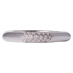Estate Tiffany & Co Diamond White Gold Cushion Wedding Band Size 7