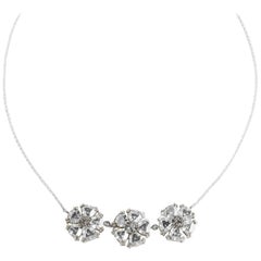 White Sapphire 123 Blossom Stone Necklace
