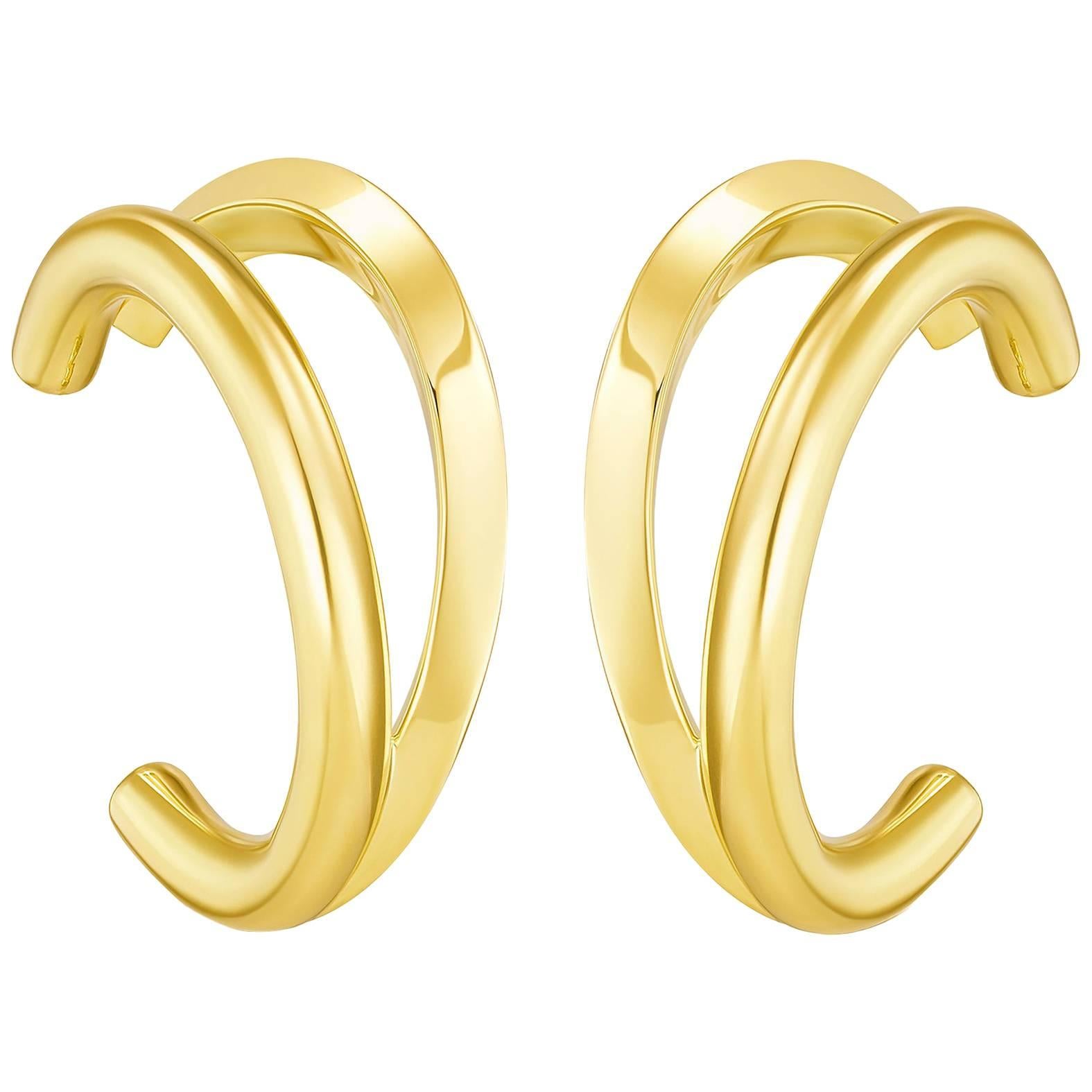 18 Carat Gold Vermeil Fusion Earrings For Sale